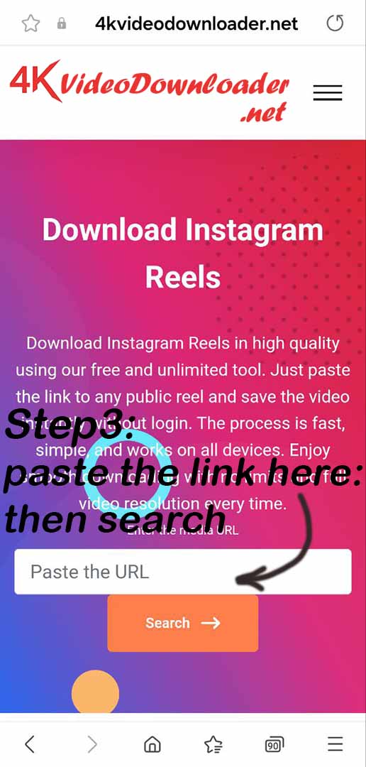 download Instagram reels Step 3