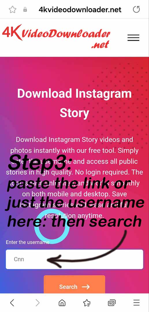 IG story downloader Step 3
